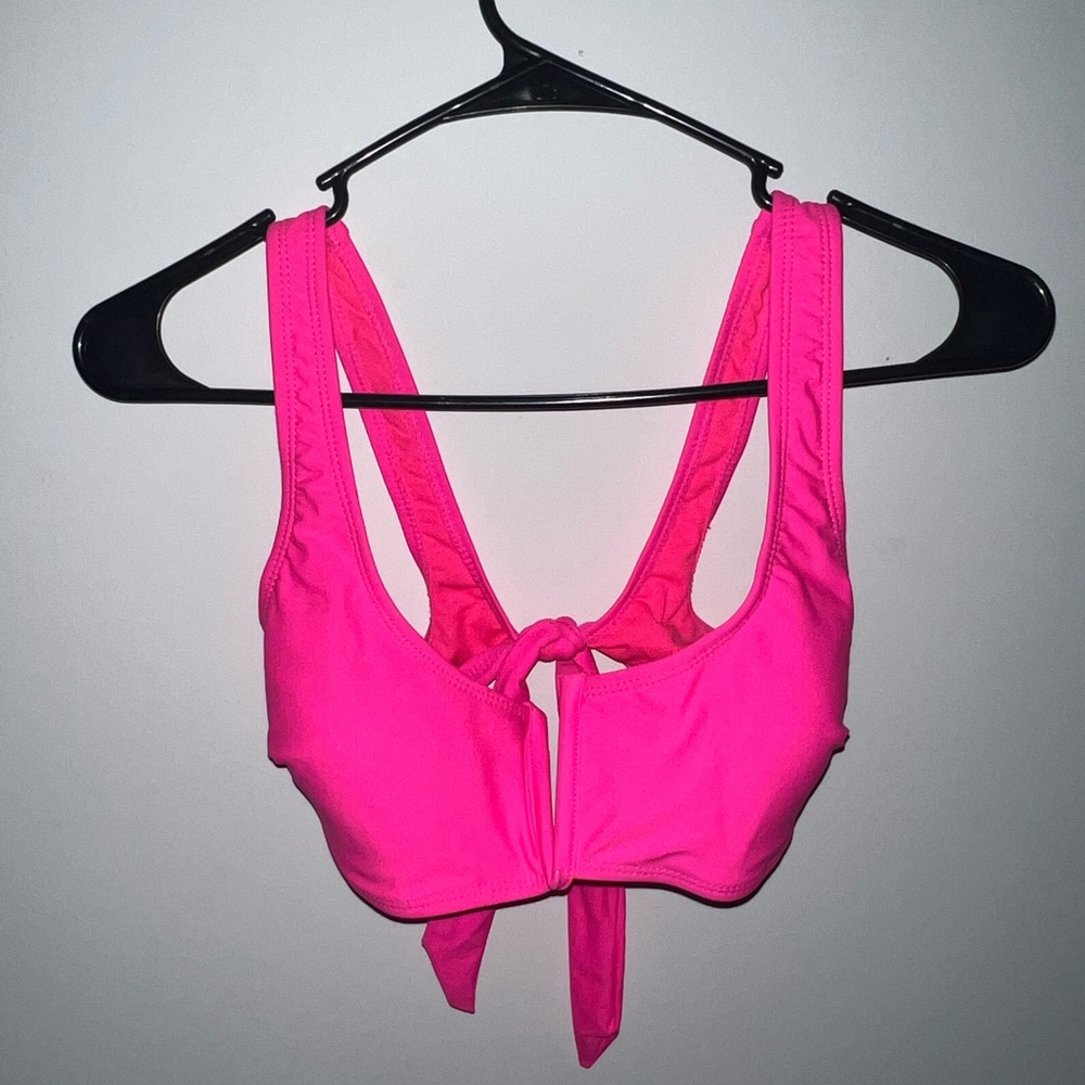 bright pink bikini (top and bottom together)